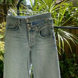 AGOLDE broken waistband jeans